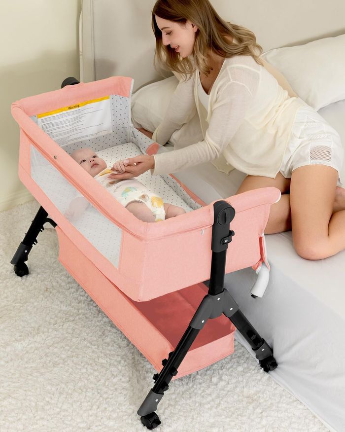 BCOL Pink Rocking Bassinet